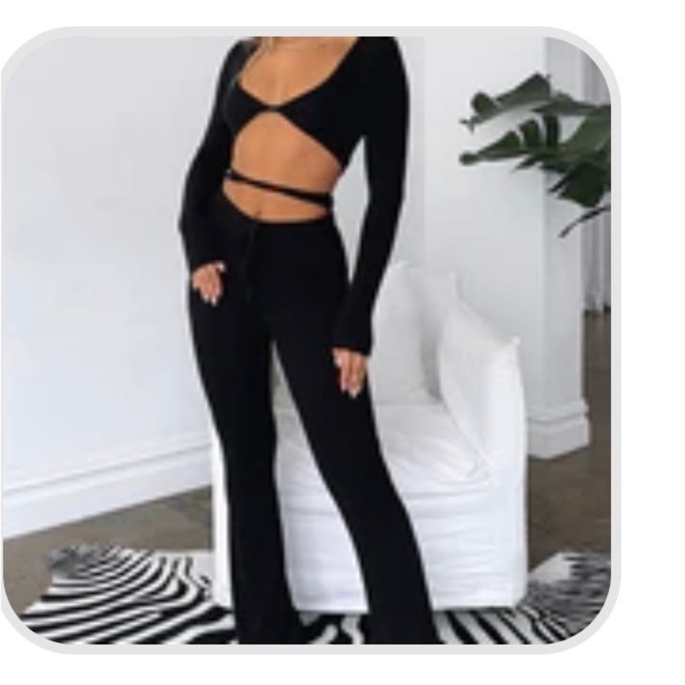 White Fox Boutique Black Flared Pants
